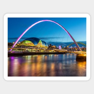 Night at Newcastle Quayside Sticker